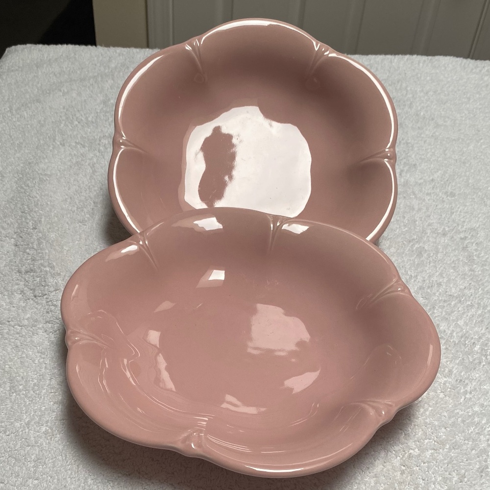 2 Vintage Italian Tiffani Pink Bowls.